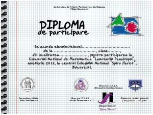 diploma de participare concurs 2013